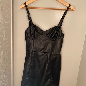 Black Leather Mini Dress from M Store, Brand Emory Park
